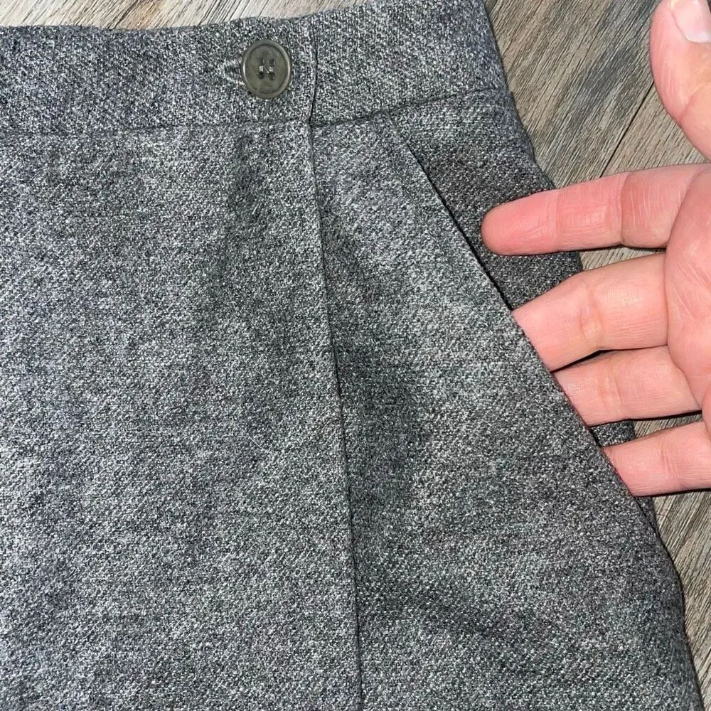 The Limited vintage gray skirt wool blend pockets size 8 EUC - Picture 3 of 6
